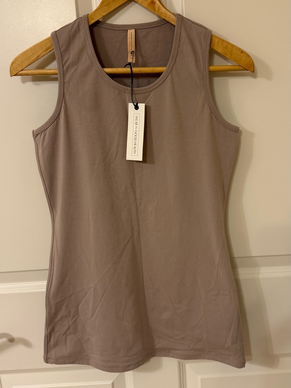 Wear In Good Health Women’s Tank Top Tan Stretch Small New With Tags Soft Luxury
